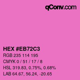 Color code: HEX #EB72C3 | qconv.com