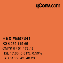 Color code: HEX #EB7341 | qconv.com