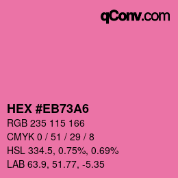 カラーコード: HEX #EB73A6 | qconv.com
