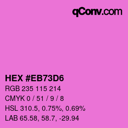 Color code: HEX #EB73D6 | qconv.com