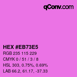 Color code: HEX #EB73E5 | qconv.com
