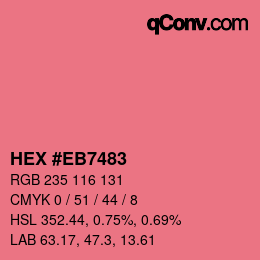 Color code: HEX #EB7483 | qconv.com