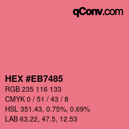 Color code: HEX #EB7485 | qconv.com