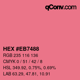 Color code: HEX #EB7488 | qconv.com