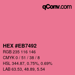 Color code: HEX #EB7492 | qconv.com