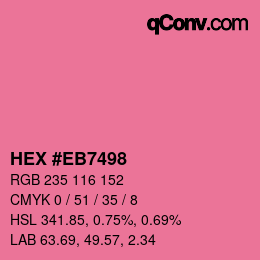 Color code: HEX #EB7498 | qconv.com
