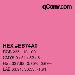 Color code: HEX #EB74A0 | qconv.com