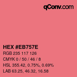 Color code: HEX #EB757E | qconv.com