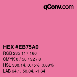Color code: HEX #EB75A0 | qconv.com