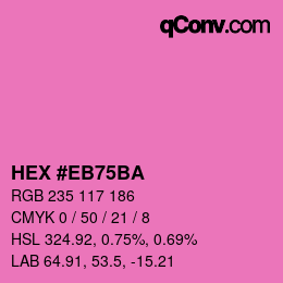 Color code: HEX #EB75BA | qconv.com