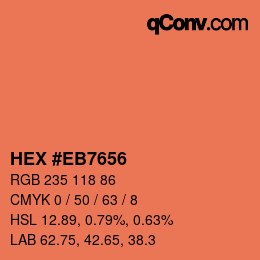 Color code: HEX #EB7656 | qconv.com