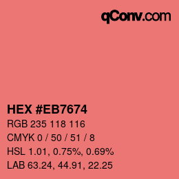 Color code: HEX #EB7674 | qconv.com