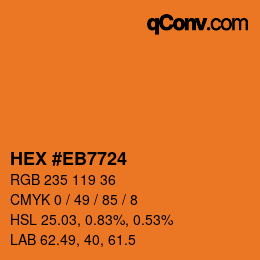 Color code: HEX #EB7724 | qconv.com