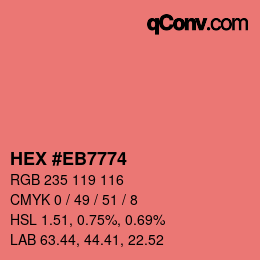 Color code: HEX #EB7774 | qconv.com
