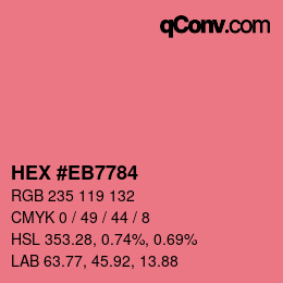 Color code: HEX #EB7784 | qconv.com