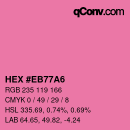 Color code: HEX #EB77A6 | qconv.com