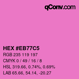 Color code: HEX #EB77C5 | qconv.com