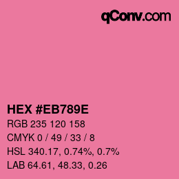 Color code: HEX #EB789E | qconv.com