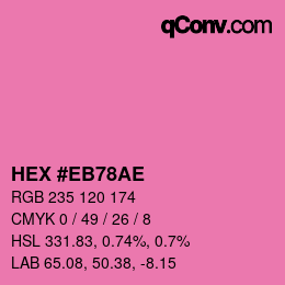 Color code: HEX #EB78AE | qconv.com