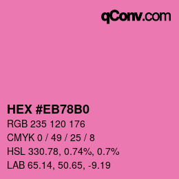 Color code: HEX #EB78B0 | qconv.com