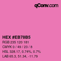 Color code: HEX #EB78B5 | qconv.com