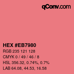 Color code: HEX #EB7980 | qconv.com