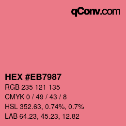 Color code: HEX #EB7987 | qconv.com