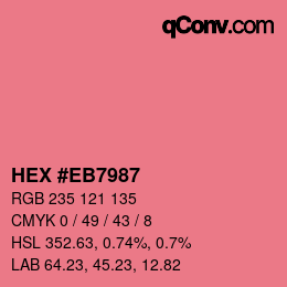 Farbcode: HEX #EB7987 | qconv.com