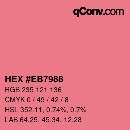 Color code: HEX #EB7988 | qconv.com