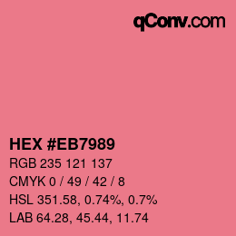 Color code: HEX #EB7989 | qconv.com