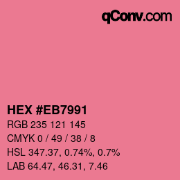 Color code: HEX #EB7991 | qconv.com