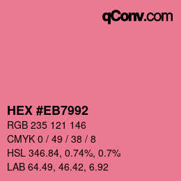 Color code: HEX #EB7992 | qconv.com