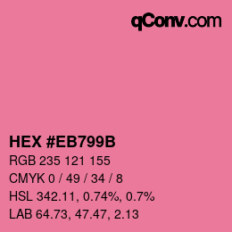 Color code: HEX #EB799B | qconv.com