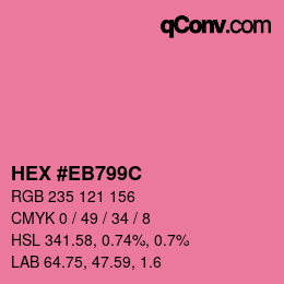 Color code: HEX #EB799C | qconv.com