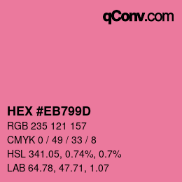Color code: HEX #EB799D | qconv.com
