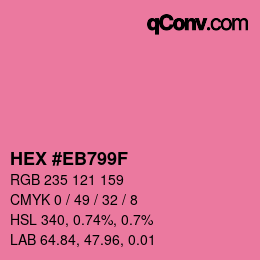 Color code: HEX #EB799F | qconv.com