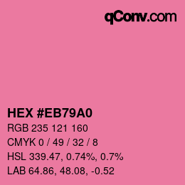 カラーコード: HEX #EB79A0 | qconv.com