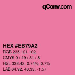 Color code: HEX #EB79A2 | qconv.com