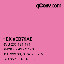 Color code: HEX #EB79AB | qconv.com