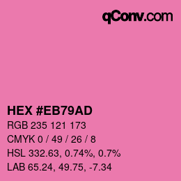 Color code: HEX #EB79AD | qconv.com