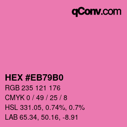 Color code: HEX #EB79B0 | qconv.com