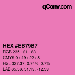 Color code: HEX #EB79B7 | qconv.com