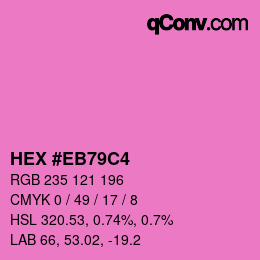 Color code: HEX #EB79C4 | qconv.com
