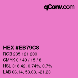 Color code: HEX #EB79C8 | qconv.com