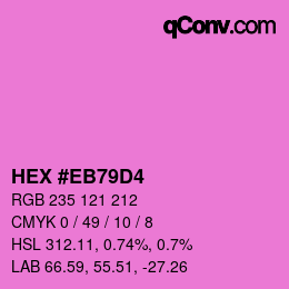 Color code: HEX #EB79D4 | qconv.com