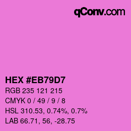 Color code: HEX #EB79D7 | qconv.com