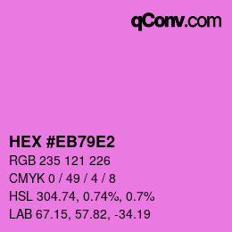 Color code: HEX #EB79E2 | qconv.com