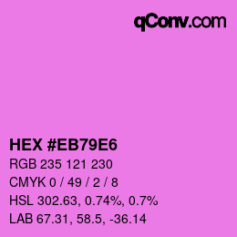 Color code: HEX #EB79E6 | qconv.com