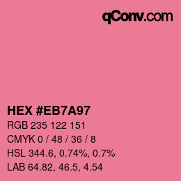 Color code: HEX #EB7A97 | qconv.com