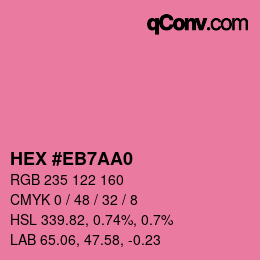 Color code: HEX #EB7AA0 | qconv.com
